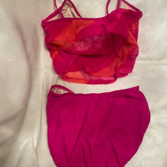 EUC Slim a Size Tummy Control Pink Tankini Size 12 - Picture 6 of 10